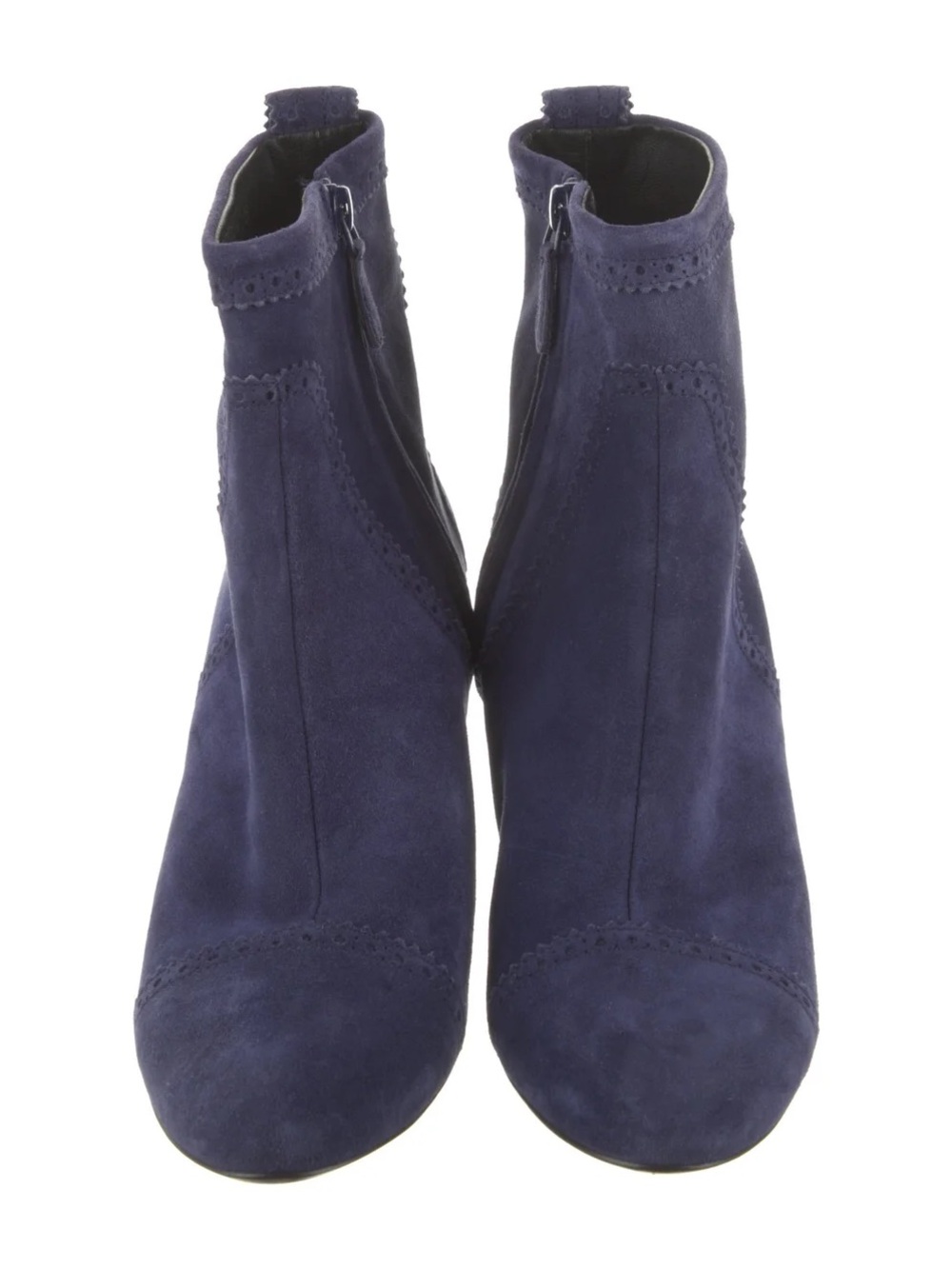 Balenciaga 38.5 Women Suede Wedge Ankle Boot - blue - Picture 2 of 7